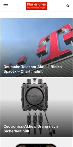 Vorschau der Website Plusvisionen, Medium aus Deutschland für gesponserte Artikel