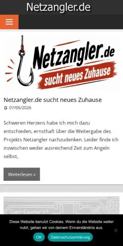 Preview of the Netzangler website, a media outlet in Germany for sponsored articles