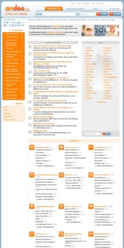 Anteprima del sito Andoo, media di Germania per articoli sponsorizzati