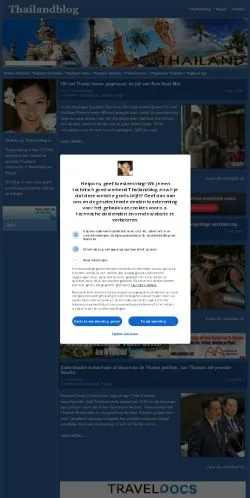 Podgląd witryny Thailand Blog, medium z kraju Holandia do artykułów sponsorowanych