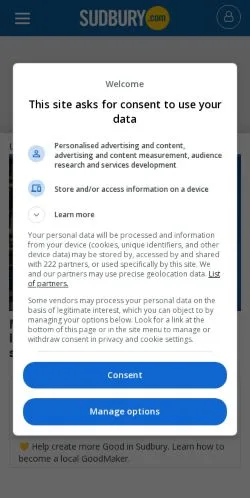 スポンサード記事向けのアメリカ合衆国メディア、Sudburyのサイトプレビュー