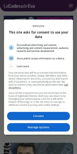 Anteprima del sito La Cadera de Eva, media di Messico per articoli sponsorizzati