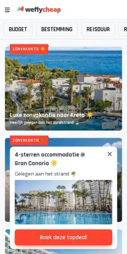 Sponsorlu makaleler için Hollanda medyası Weflycheap sitesinin önizlemesi