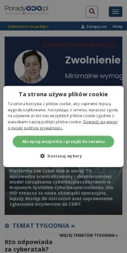 Anteprima del sito Portal Ochrona danych osobowych, media di Polonia per articoli sponsorizzati