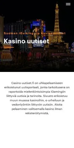 Podgląd witryny Kasino Uutiset, medium z kraju Finlandia do artykułów sponsorowanych