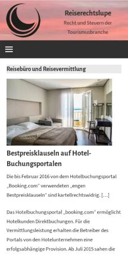 Anteprima del sito Reiserechtslupe, media di Germania per articoli sponsorizzati