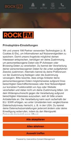 Aperçu du site Rock FM, média de Allemagne pour articles sponsorisés