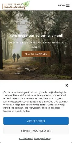 Podgląd witryny Bestemming Buitenlucht, medium z kraju Holandia do artykułów sponsorowanych