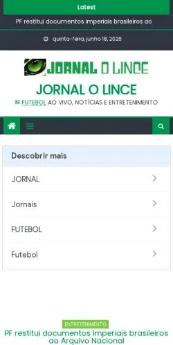 Pré-visualização do site Jornal O Lince, meio de Brasil para artigos patrocinados