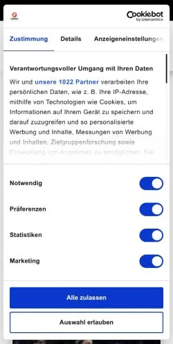 Anteprima del sito ÖHB, media di Austria per articoli sponsorizzati