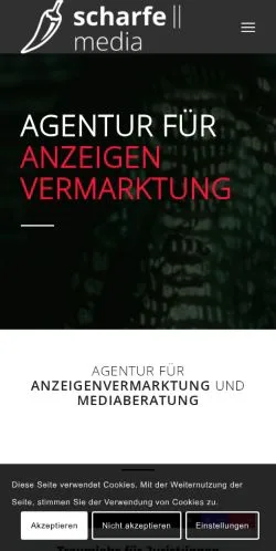 Anteprima del sito Scharfe Media, media di Germania per articoli sponsorizzati