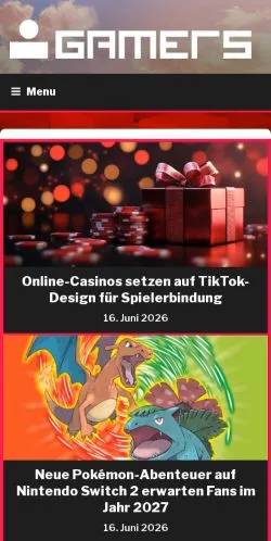 Pré-visualização do site Gamers DE, meio de Alemanha para artigos patrocinados
