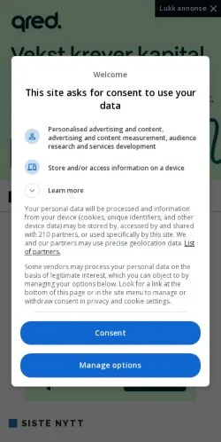 Podgląd witryny IndustryRadar, medium z kraju Norwegia do artykułów sponsorowanych