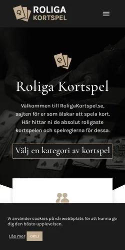 Anteprima del sito Roliga Kortspel, media di Svezia per articoli sponsorizzati