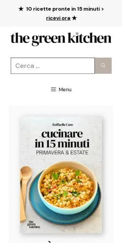スポンサード記事向けのイタリアメディア、The Green Kitchenのサイトプレビュー