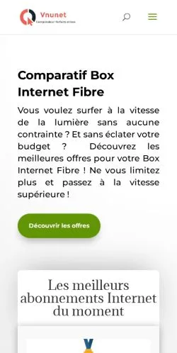 Anteprima del sito Vnunet, media di Francia per articoli sponsorizzati