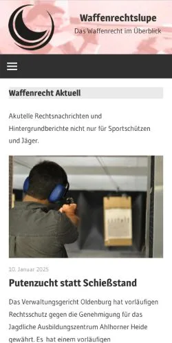 Anteprima del sito Waffenrechtslupe, media di Germania per articoli sponsorizzati