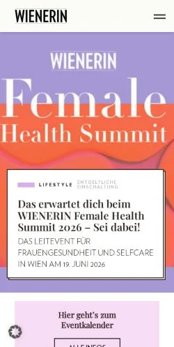 Anteprima del sito Wienerin, media di Austria per articoli sponsorizzati