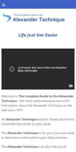 Vorschau der Website Alexander Technique Guide, Medium aus Vereinigte Staaten für gesponserte Artikel