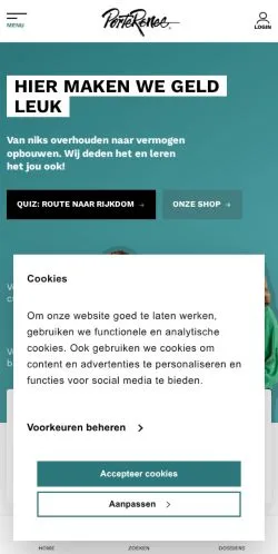 Anteprima del sito PorteRenee, media di Paesi Bassi per articoli sponsorizzati