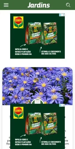 Anteprima del sito Revista Jardins, media di Portogallo per articoli sponsorizzati