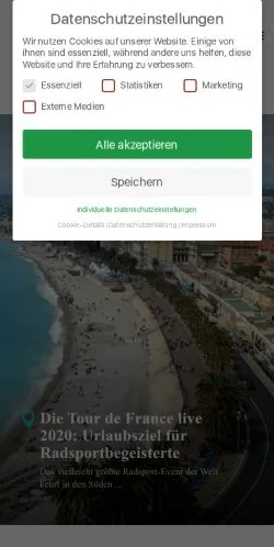 Anteprima del sito Flugangebote, media di Germania per articoli sponsorizzati