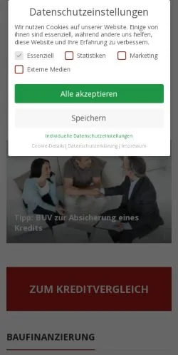 Podgląd witryny Kredit Journal, medium z kraju Niemcy do artykułów sponsorowanych