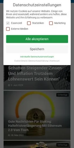 Anteprima del sito Finanz Reporter, media di Germania per articoli sponsorizzati