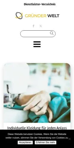 Anteprima del sito Gründer Welt, media di Germania per articoli sponsorizzati