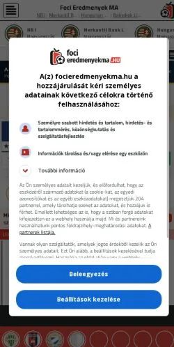 Anteprima del sito Foci Eredmények Ma, media di Ungheria per articoli sponsorizzati