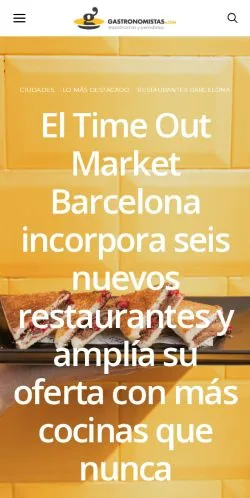 Anteprima del sito Gastronomistas, media di Spagna per articoli sponsorizzati