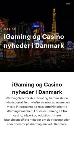 Anteprima del sito iGaming Nyheder, media di Danimarca per articoli sponsorizzati