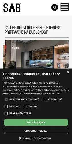 Anteprima del sito Stavebníctvo A Bývanie, media di Slovacchia per articoli sponsorizzati