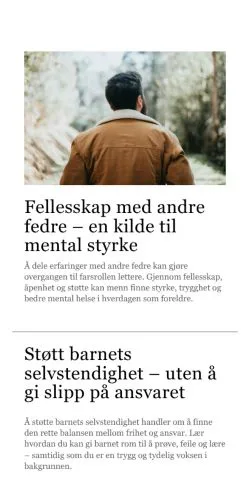 スポンサード記事向けのノルウェーメディア、alltidfar.comのサイトプレビュー