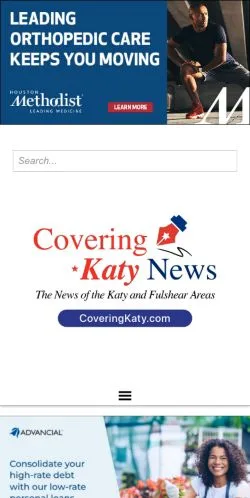 Podgląd witryny Covering Katy News, medium z kraju Stany Zjednoczone do artykułów sponsorowanych