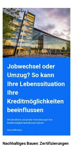 Podgląd witryny flexiblefinanzen.de, medium z kraju Niemcy do artykułów sponsorowanych