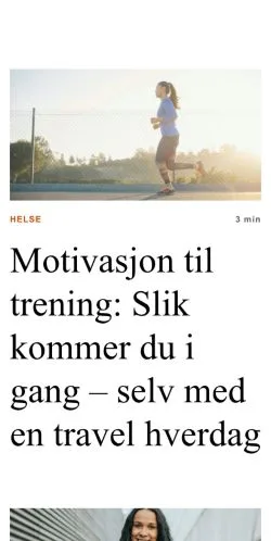 Förhandsvisning av webbplatsen kvinnetips.com, medium i Norge för sponsrade artiklar