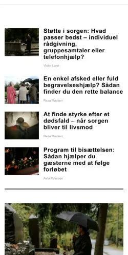 Anteprima del sito afskedsavisen.dk, media di Danimarca per articoli sponsorizzati