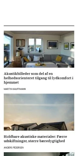 Anteprima del sito akustikavisen.dk, media di Danimarca per articoli sponsorizzati