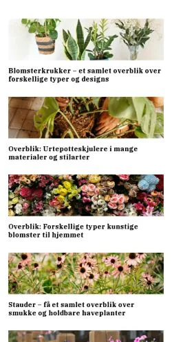 Podgląd witryny alleplanter.dk, medium z kraju Dania do artykułów sponsorowanych