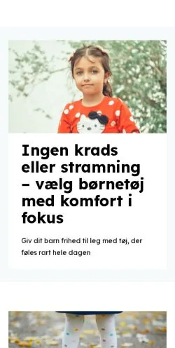 Voorbeeld van de site barnemode.dk, medium uit Denemarken voor gesponsorde artikelen