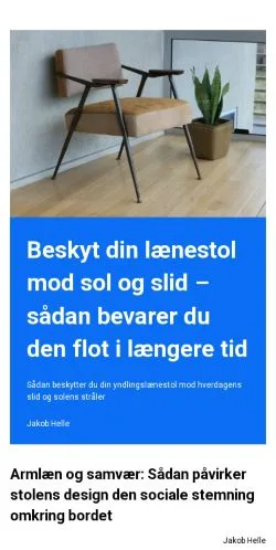 Voorbeeld van de site bedrestole.dk, medium uit Denemarken voor gesponsorde artikelen