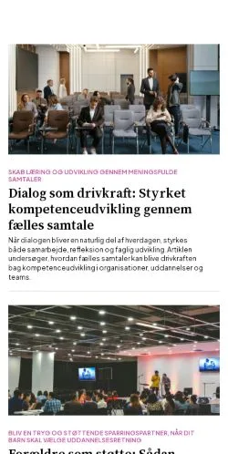 Podgląd witryny bedreuddannelse.dk, medium z kraju Dania do artykułów sponsorowanych