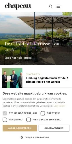 Anteprima del sito Chapeau, media di Paesi Bassi per articoli sponsorizzati