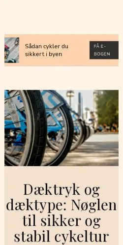 Podgląd witryny cykelbiks.dk, medium z kraju Dania do artykułów sponsorowanych