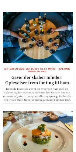 Anteprima del sito deloplevelsen.dk, media di Danimarca per articoli sponsorizzati