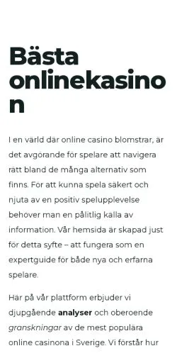 Anteprima del sito digitaltcasino.se, media di Svezia per articoli sponsorizzati