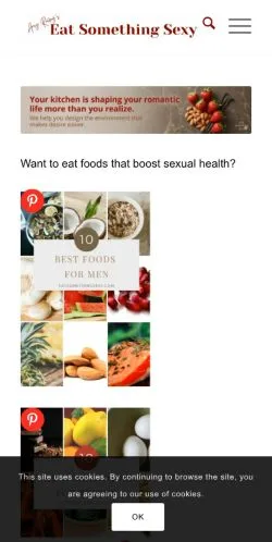 Pré-visualização do site Amy Reiley's Eat Something Sexy, meio de Estados Unidos para artigos patrocinados