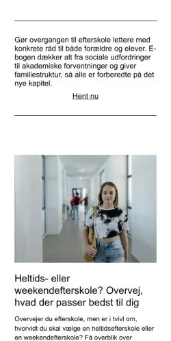 Podgląd witryny efterskolebladet.dk, medium z kraju Dania do artykułów sponsorowanych