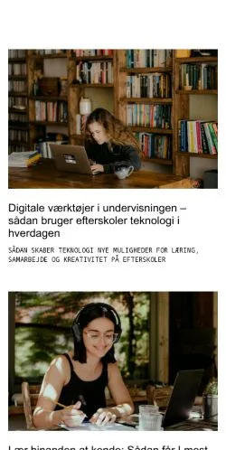 Anteprima del sito efterskolecentrum.dk, media di Danimarca per articoli sponsorizzati
